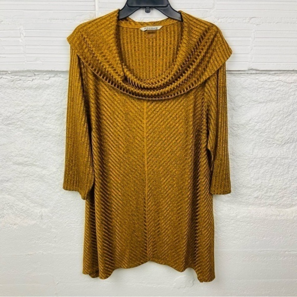 Peter Nygard Mustard yellow Cowl Neck Sweater size 1X